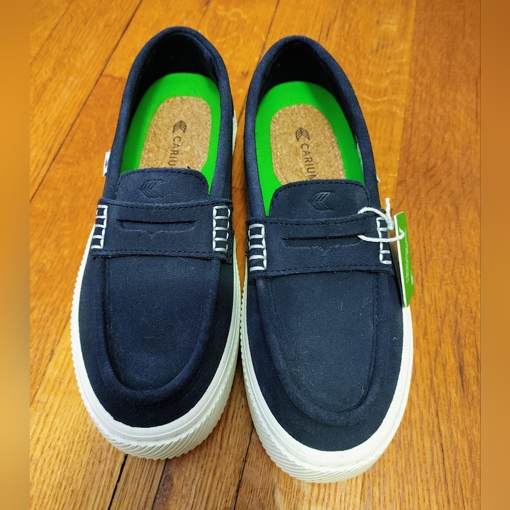 NWT! Cariuma CAJU Loafer Navy Blue Suede In Sold Out Size: 35 EU, 5/5.5 US - Picture 2 of 6